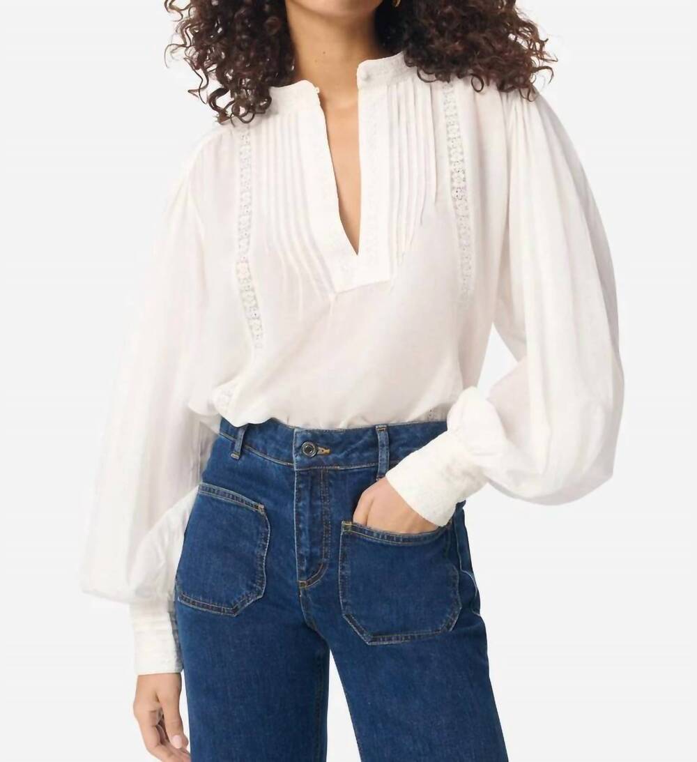 NEW VANESSABRUNO gania blouse in blanc